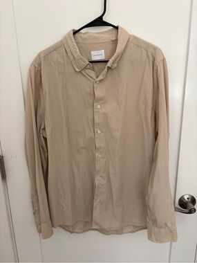 7 Diamonds Tan Casual Button-Down Shirt